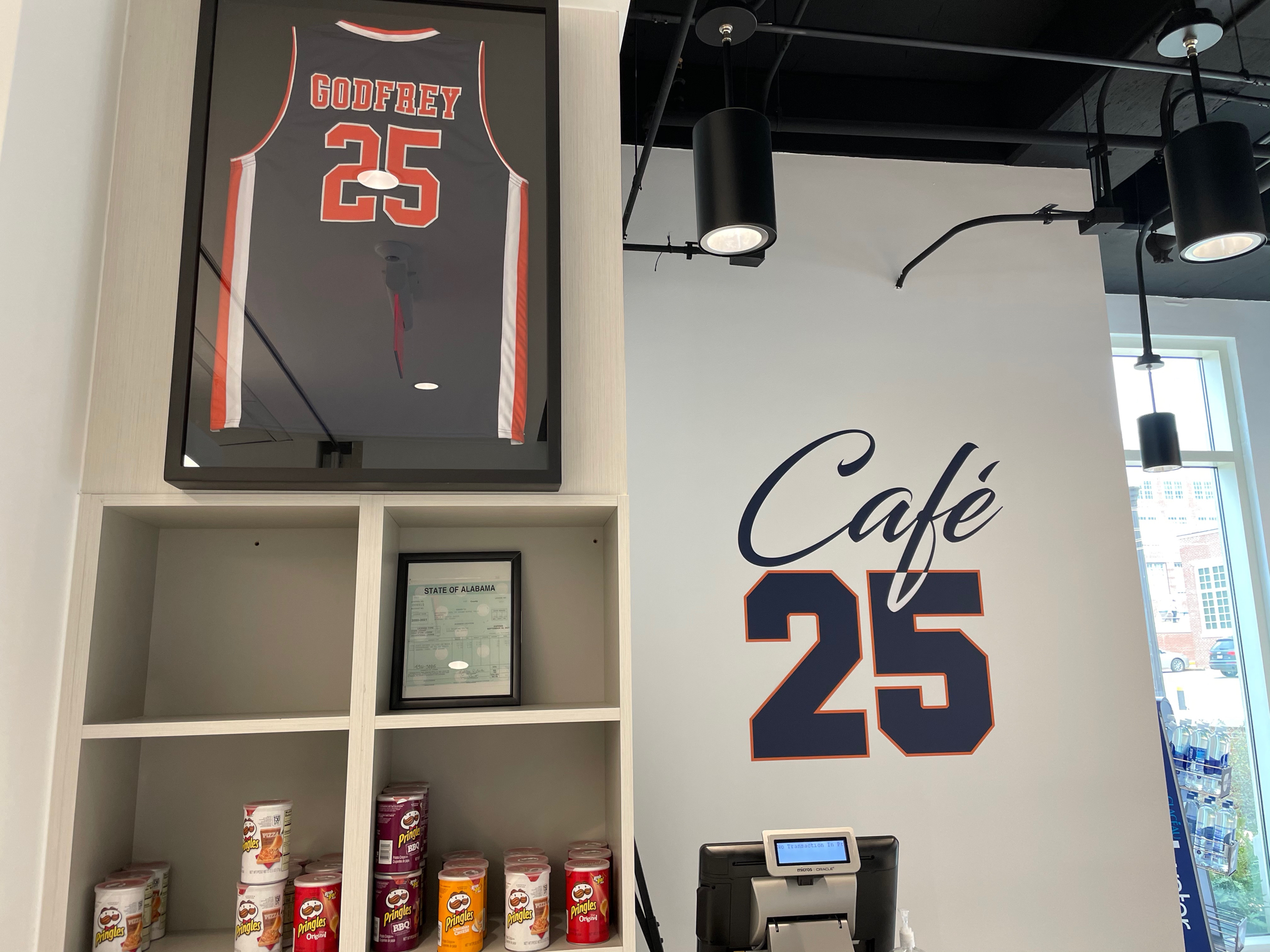 Gary Godfrey's Auburn Basketball jersey at Café 25